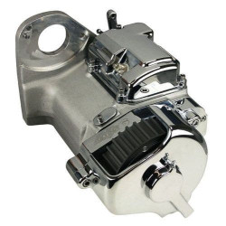 PartzBiz HD MW201-34 - Ultima 201-34 Chrome 6 สปีดไดรฟ์ด้านขวาประเภทไฮดรอลิกเกียร์ของรถจักรยานยนต์ 6-Spd หก Spd Custom Harley Davidson 91-99 Softail Chopper Drive Tranny Performance Replacement Upgrade