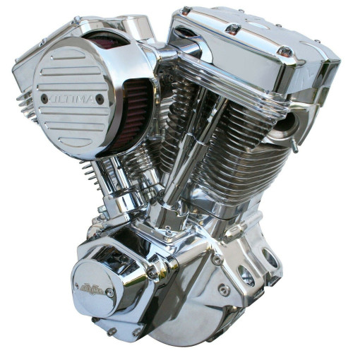 PartzBiz HD: 4401851-Ultima 298-252 Polished El Bruto 100 c.i Competition Evo Engine - Harley Custom best new performance power hp torque upgrade sportser chopper bobber motorcycle bike motor big twin v-twin