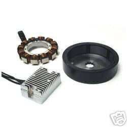 PartzBiz HD MU17833 - Ultima 32 Amp Chrome Charging System For Harley Davidson Evo Big Twin | 53-606