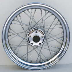 PartzBiz HD MW36-304 - Ultima 37-728 Black 48 King Spoke 18 x 3.5" Rear Wheel 1" Axle 00-07 Harley Davidson Custom Chopper Bike Motorcycle Rim Classic Upgrade Replacement 