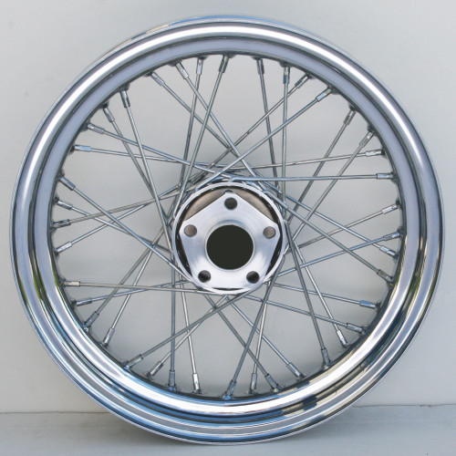 PartzBiz HD: 4401813-Ultima 37-728 Black 48 King Spoke 18 x 3.5" Rear Wheel 1" Axle 00-07 Harley Davidson Custom Chopper Bike Motorcycle Rim Classic Upgrade Replacement 