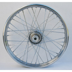 PartzBiz HD MW36-327 - Ultima 36-327 Chrome 40 Spoke 21 x 1.85" Front Wheel Harley FL 73-83 chopper classic old school wire custom bagger replacement best for performance motorcycle