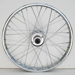 PartzBiz HD MW36-328 - Ultima 36-328 Chrome 40 Spoke 21 x 2.15" Front Wheel Harley FL 84-99 chopper classic old school wire custom bagger replacement best for performance motorcycle