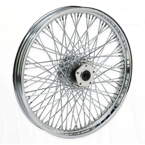 PartzBiz HD: 4401789-Ultima 36-418 Chrome 80 Spoke Front Wheel w/ Billet Hub 18”x 3.50” 3/4" Axle single disc PartzBiz HD: 4401789-Ultima 36-418 Chrome 80 Spoke Front Wheel w/ Billet Hub 18”x 3.50” 3/4" Axle single disc