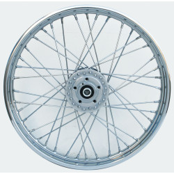 PartzBiz HD MW36-486 - Ultima 36-486 Chrome 40 Spoke 21 x 1.85" Front Wheel Dual Disc Harley FX XL 78-83 SOFTAIL DYNA chopper classic old school wire custom bagger replacement best for performance motorcycle