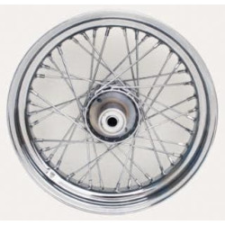 PartzBiz HD MW36-605 - Ultima 36-605 Chrome 40 Spoke 16 x 3.5 Rear Wheel Single Disc Harley FLH 72-84 SOFTAIL Touring chopper classic old school wire custom bagger replacement best for performance motorcycle