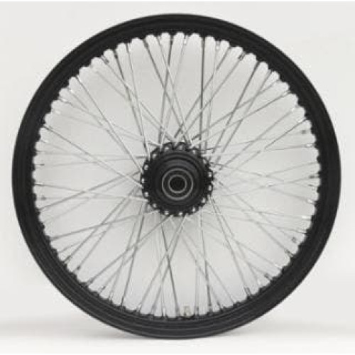 PartzBiz HD: 4401803-Ultima 36-652 Black / Chrome Billet 60 Spoke 21 x 2.15" Single Disk Front Wheel 1" Axle 00-07 Harley Davidson Custom Chopper Bike Motorcycle Rim Classic Upgrade Replacement 