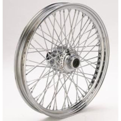 PartzBiz HD: 4401783-Ultima 36-961 Chrome 60 Spoke Front Wheel w/ Billet Hub 21‚Äù x 2.15‚Äù Harley Custom Chopper Upgrade Replacement Rim Spokes Softail