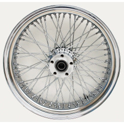 PartzBiz HD MW36-970 - Ultima 36-970 Chrome 60 Spoke Rear Wheel w/ Billet Hub 16‚Äùx 3.5‚Äù 1" Axle