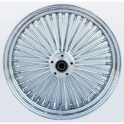 PartzBiz HD MW37-509 - Ultima 37-509 Chrome 48 King Spoke 18 x 3.5" Rear Wheel 1" Axle 00-07 Harley Davidson Custom Chopper Bike Motorcycle Rim Classic Upgrade Replacement 