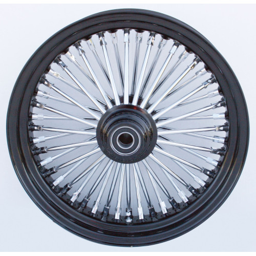 PartzBiz HD: 4401747-Ultima 37-511 Black Fat King 48 Spoke Rear Wheel w/ Billet Hub 16"x3.5" 1" Axle
