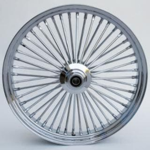 PartzBiz HD: 4401753-Ultima 37-524 Chrome 48 King Spoke 23 x 3.5" Rear Single Disk Wheel 1" Axle 00-07 Harley Davidson Custom Chopper Bike Motorcycle Rim Classic Upgrade Replacement 