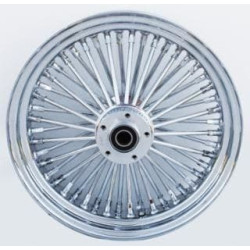 PartzBiz HD MW37-529 - Ultima 37-529 Chrome 48 King Spoke 16 x 3.5" Rear Dual Disk Wheel 1" Axle 00-07 Harley Davidson Custom Chopper Bike Motorcycle Rim Classic Upgrade Replacement 