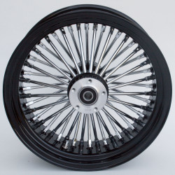 PartzBiz HD MW37-539 - Ultima 37-539 Black Fat King 48 Spoke Rear Wheel 16"x5.5" Custom Harley
