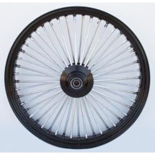 PartzBiz HD: 4401762-Ultima 37-541 Black Fat King 48 Spoke Front Wheel w/ Billet Hub 26"x3.5" Single