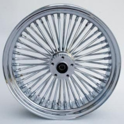 PartzBiz HD MW37-546 - Ultima 37-546 Chrome 48 King Spoke 17 x 6" Rear Wheel 1" Axle 00-07 Harley Davidson Custom Chopper Bike Motorcycle Rim Classic Upgrade Replacement 