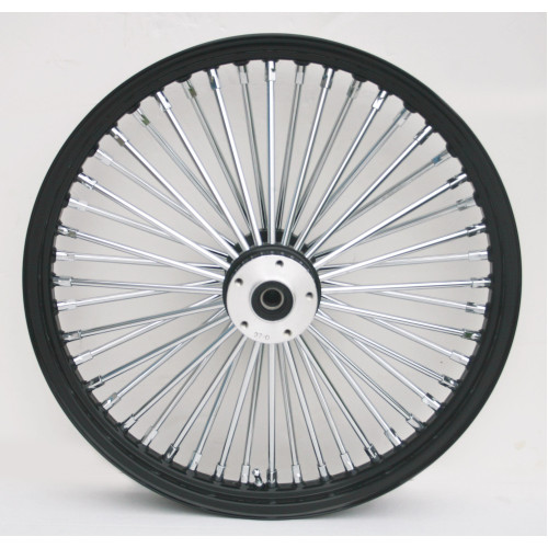 PartzBiz HD: 4401767-Ultima 37-561 Black Fat King 48 Spoke Front Wheel w/ Billet Hub 26"x3.5" Dual
