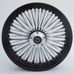 PartzBiz HD MW37-538 - Ultima 37-538 Black Fat King 48 Spoke Rear Wheel 16"x3.5" Custom Harley