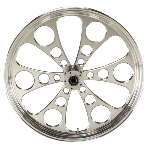 PartzBiz HD: 4401733-Ultima 37-603 Kool Kat 21"x3.5" Polished CNC Front Motorcycle Wheel Dual Rotor custom billet upgrade rim harley davidson bilke chopper best aftermarket