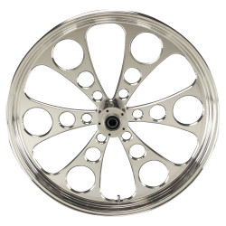 PartzBiz HD MW37-615 - Ultima 37-615 Kool Kat 18"x3.5" Polished CNC Front Motorcycle Wheel Single Rotor