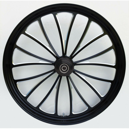 PartzBiz HD: 4401709-Ultima 37-627 Black Manhattan Aluminum Front Wheel 26"x3.5" Single Rotor