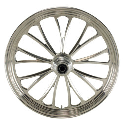 PartzBiz HD MW37-634 - Ultima 37-634 Polished Manhattan Aluminum Front Wheel 18"x3.5" Single Rotor