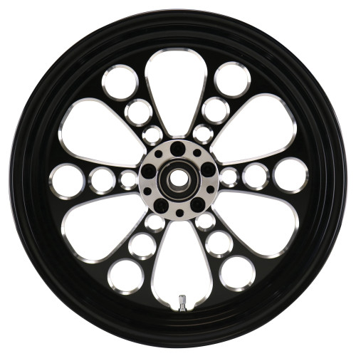 PartzBiz HD: 4401686-Ultima 37-653 Kool Kat 18"x3.5" Black Cut CNC Rear Motorcycle Wheel Harley