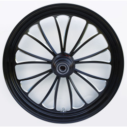 PartzBiz HD MW37-667 - Ultima 37-667 Black Manhattan Aluminum Front Wheel 21"x3.5" Dual Rotor