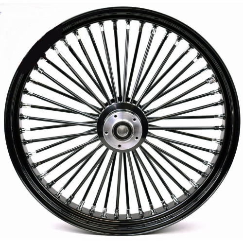 PartzBiz HD: 4401663-Ultima 37-726 Black Fat King 48 Spoke Front Wheel w/ Billet Hub 26"x3.5" Dual