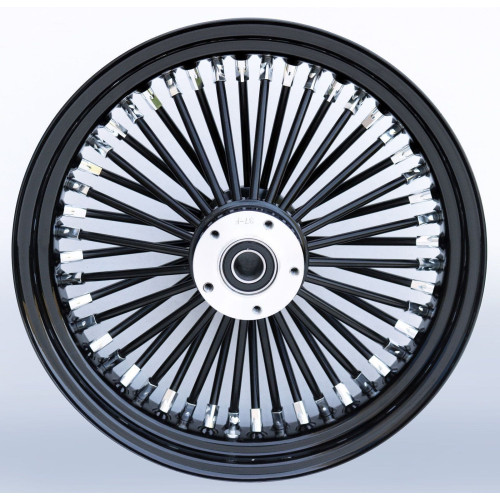 PartzBiz HD: 4401669-Ultima 37-732 Black Fat King 48 Spoke Front Wheel w/ Billet Hub 16"x3.5" Single