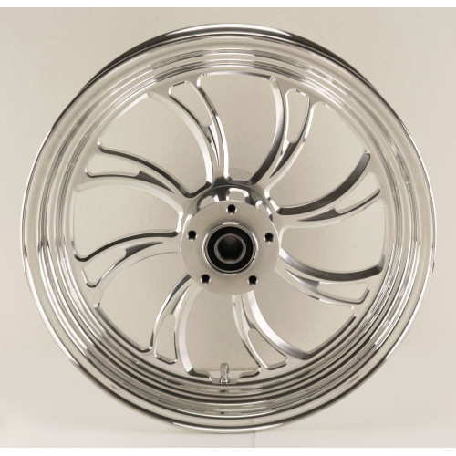 PartzBiz HD: 4401683-Ultima 37-812 Polished CNC Vortex Front Motorcycle Wheel 16"x3.5" Dual Rotor