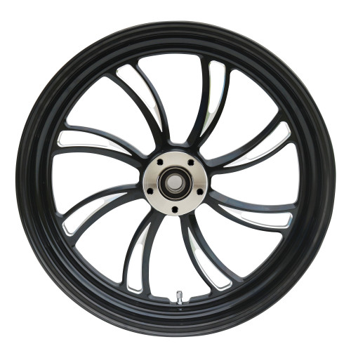 PartzBiz HD: 4401648-Ultima 37-830 Black Cut Vortex Rear Motorcycle Wheel 18"x5.5" Custom Harley