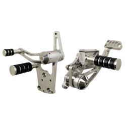PartzBiz HD MW47-330 - Ultima 47-330 Polished Billet Forward Controls 2000+ Harley Big Twin 