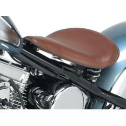 PartzBiz HD MW76-740 - Ultima 76-740 13" Brown Leather High Noon Spring Mounted Solo Seat Harley FX FL XL Softail Custom Rigid