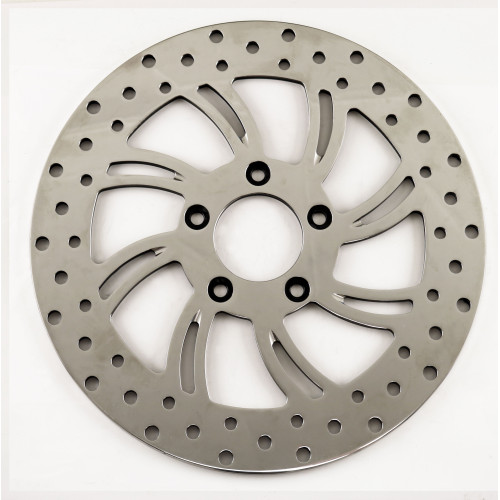 PartzBiz HD: 4401562-Ultima 90-654 Polished 11.8" Vortex Front Brake Rotor Touring Dyna 06-13