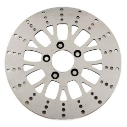 PartzBiz HD MW90-950 - Ultima 90-950 Polished 11.5" Manhattan Front Motorcycle Brake Rotor Harley 84-Up custom performance upgrade replacement best motorcycle bike chopper bagger disc brakes