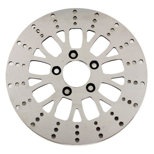PartzBiz HD: 4401571-Ultima 90-951 Polished 11.5" Manhattan Rear Motorcycle Brake Rotor Harley 84-Up custom performance upgrade replacement best motorcycle bike chopper bagger disc brakes