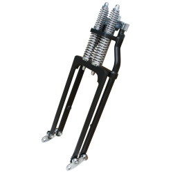 PartzBiz HD MW117-77 - Ultima Black +2" Stock Length 1" Neck Springer Front End Custom Harley 117-77