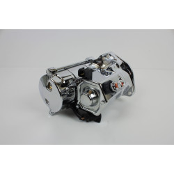 PartzBiz HD MW70-222 - Ultima Chrome Thunderfire Heavy Duty 1.4kw Starter Motor Harley 89-06 Angled Post | 70-222