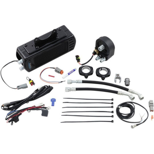 PartzBiz HD: 4401485-UltraCool SMT-2G Black Fan Cooled Plug N Play Oil Cooler kit 09-16 Harley-Davidson Touring street แผนที่ electra glide king FLH FLT 0713-0204 07130204