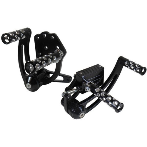 PartzBiz HD: 4401422-V-Factor Mid-USA 45844 Black Billet Forward Controls 00-17 Harley Davidson Softail FLST FXST Four 4 Speed Big Twin PartzBiz HD: 4401422-V-Factor Mid-USA 45844 Black Billet Forward Controls 00-17 Harley Davidson Softail FLST FXST Four 4 Speed Big Twin