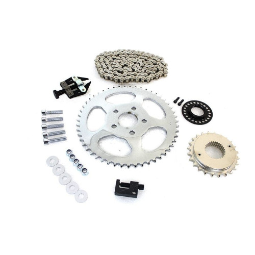PartzBiz HD: 4401329-V-Twin 19-0180 Bolt On Chain Drive Conversion Kit สเตอร์หลัง FLST FXST 08-17 electra road street glide king fat boy bob slim deluxe softail dyna การอัพเกรดประสิทธิภาพ ดีที่สุดสำหรับ project chopper