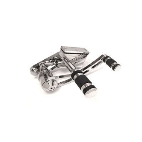 PartzBiz HD: 4401340-V-Twin 22-0760 Chrome Billet ชุดควบคุมไปข้างหน้า Harley Big Twin 58-99 PartzBiz HD: 4401340-V-Twin 22-0760 Chrome Billet ชุดควบคุมไปข้างหน้า Harley Big Twin 58-99