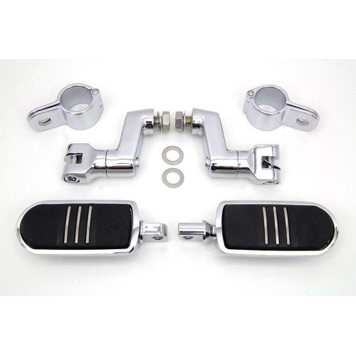 PartzBiz HD: 4401272-V-Twin 27-0485 Chrome Streamliner Footpeg Kit Forward Control Custom Harley Extension Custom Harley chopper หมุดไปข้างหน้าทางหลวง