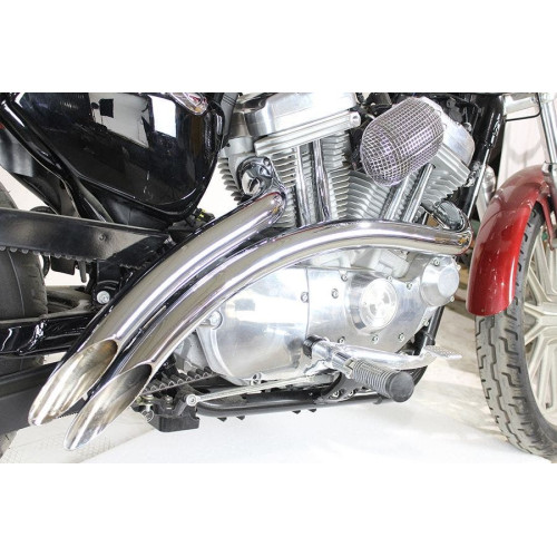 PartzBiz HD: 4401227-V-Twin 30-0004 Chrome 2 Into 2 Curved Radius Exhaust Header Set Harley XL 07-Up sportster 2019 davidson muffler silencer straight pipe best for performance replacement PartzBiz HD: 4401227-V-Twin 30-0004 Chrome 2 Into 2 Curved Radius Exhaust Header Set Harley XL 07-Up sportster 2019 davidson muffler silencer straight pipe best for performance replacement