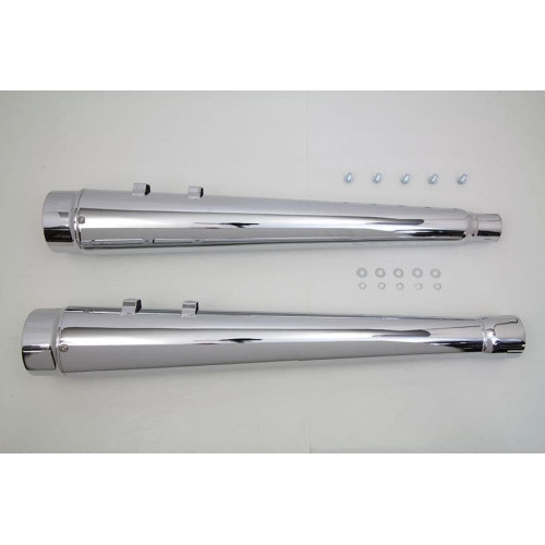 PartzBiz HD: 4401206-V-Twin 30-0939 Chrome Wyatt Gatling Megaphone Slip On Mufflers 17-19 Harley FLTR road glide exhaust upgrade PartzBiz HD: 4401206-V-Twin 30-0939 Chrome Wyatt Gatling Megaphone Slip On Mufflers 17-19 Harley FLTR road glide exhaust upgrade