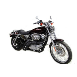 PartzBiz HD VT30-1286 - V-Twin 30-1286 Black 2" Magnum Drag Exhaust w/ Heatshield Harley Sportster 04-13 sporty custom chopper motorcycle davidson best for performance 2-n-2 2 into 2