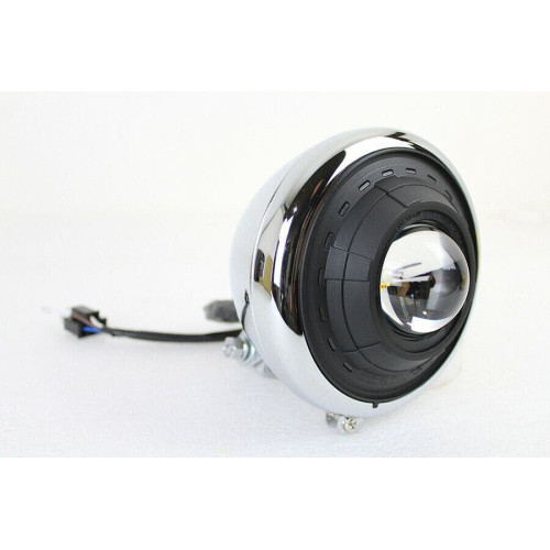 PartzBiz HD: 4401170-V-Twin 33-1622 Chrome 5-1/2" 12V 55W H3 Projector Headlight Lamp Custom Harley