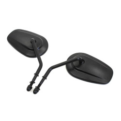 PartzBiz HD VT34-0413 - V-Twin 34-0413 Black Taper Convex Mirrors Pair Set Harley Universal Fit Wyatt Gatling PartzBiz HD VT34-0413 - V-Twin 34-0413 Black Taper Convex Mirrors Pair Set Harley Universal Fit Wyatt Gatling