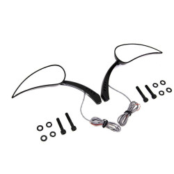 PartzBiz HD VT34-1951 - V-Twin 34-1245 Black Billet Tear Drop Mirrors w/ Turn Signal Harley Metric 65-Up electra street road glide king softail dyna best for custom chopper bagger skull best for buy PartzBiz HD VT34-1951 - V-Twin 34-1245 Black Billet Tear Drop Mirrors w/ Turn Signal Harley Metric 65-Up electra street road glide king softail dyna best for custom chopper bagger skull best for buy